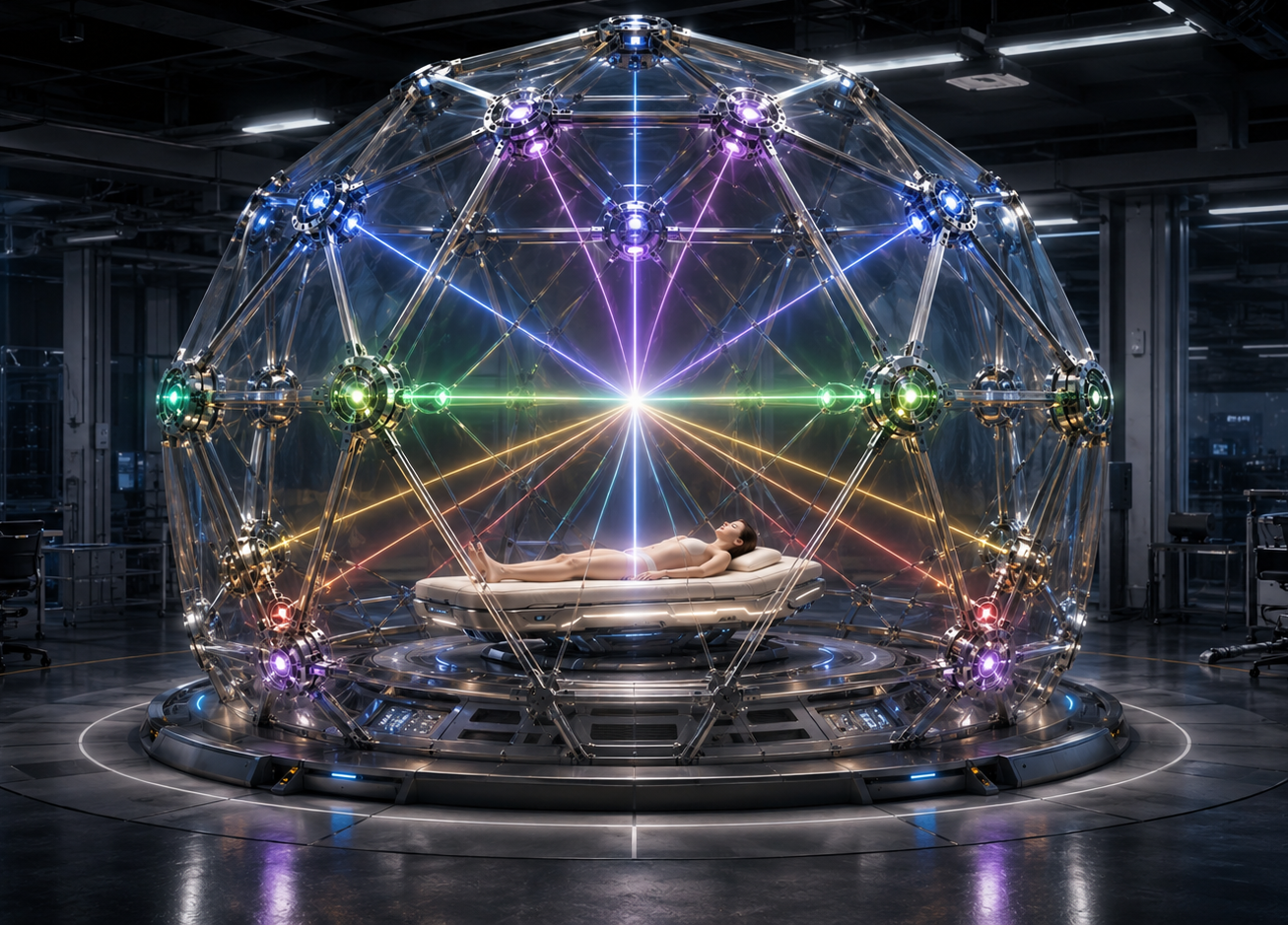 MetaCore Astral Dome kristalų mazgų ir šviesos rezonanso sluoksnis