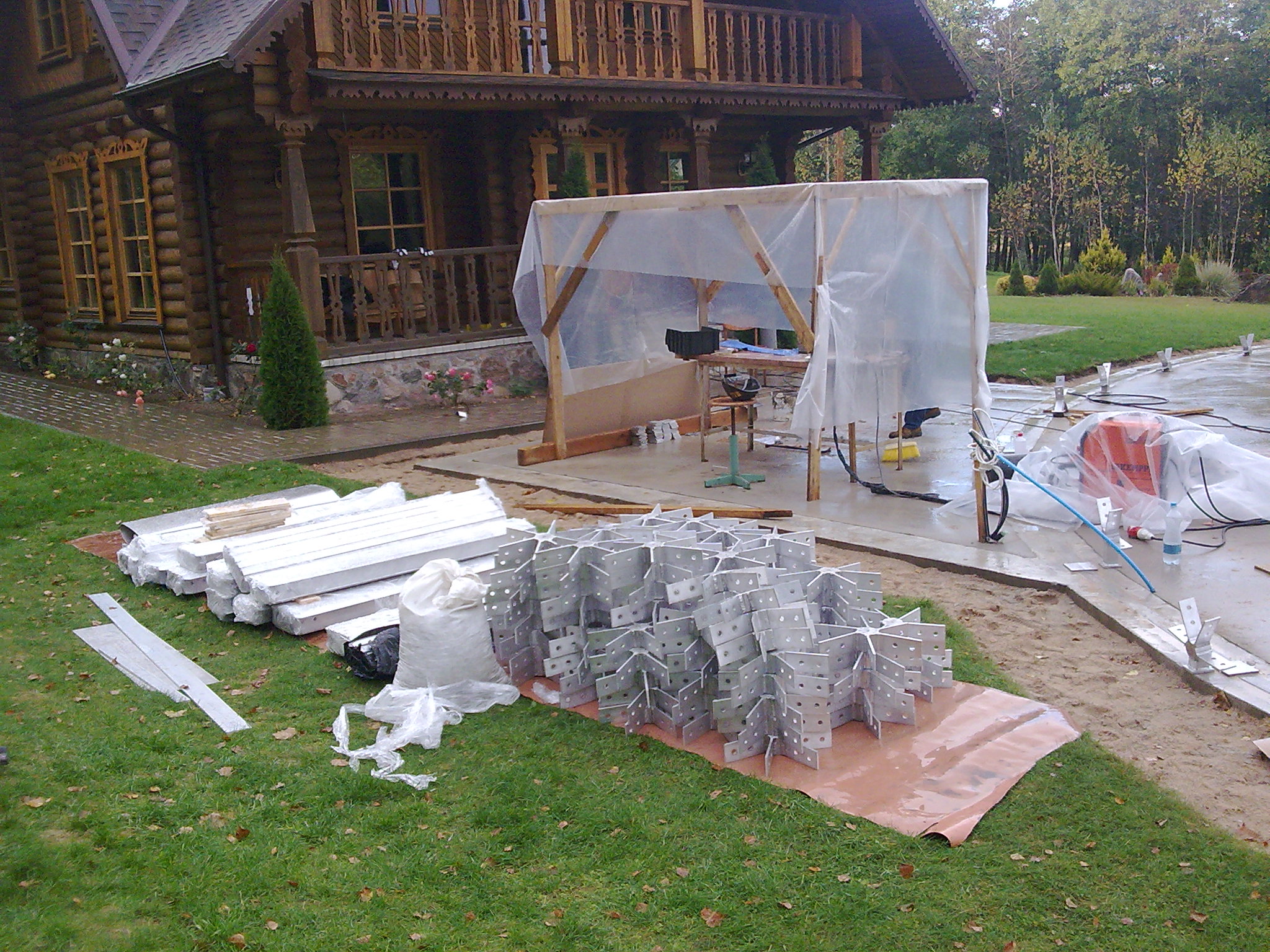 Geodesic dome prefabricated components and hub elements